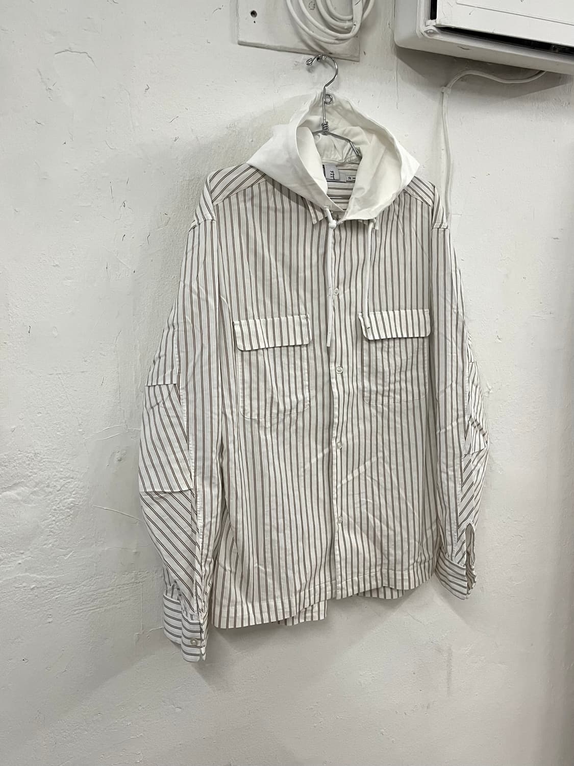 논네이티브 후드 스트라이프 셔츠 상품이미지2