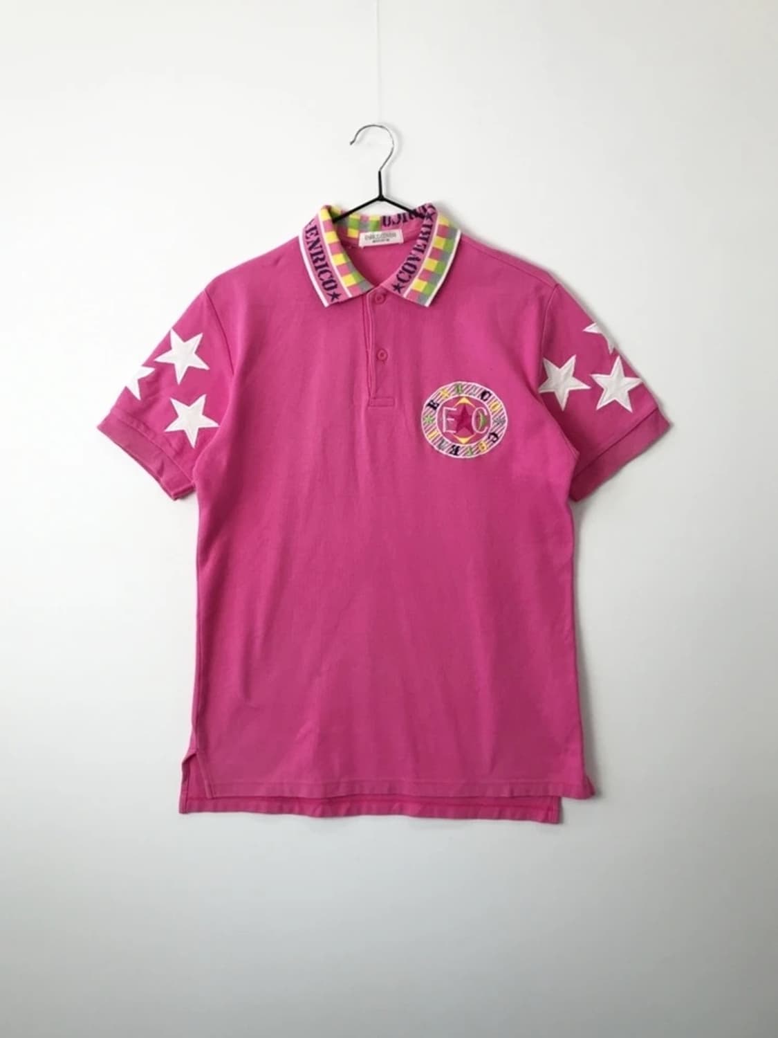 Enrico Coveri Pink Star Polo Shirt 상품이미지4