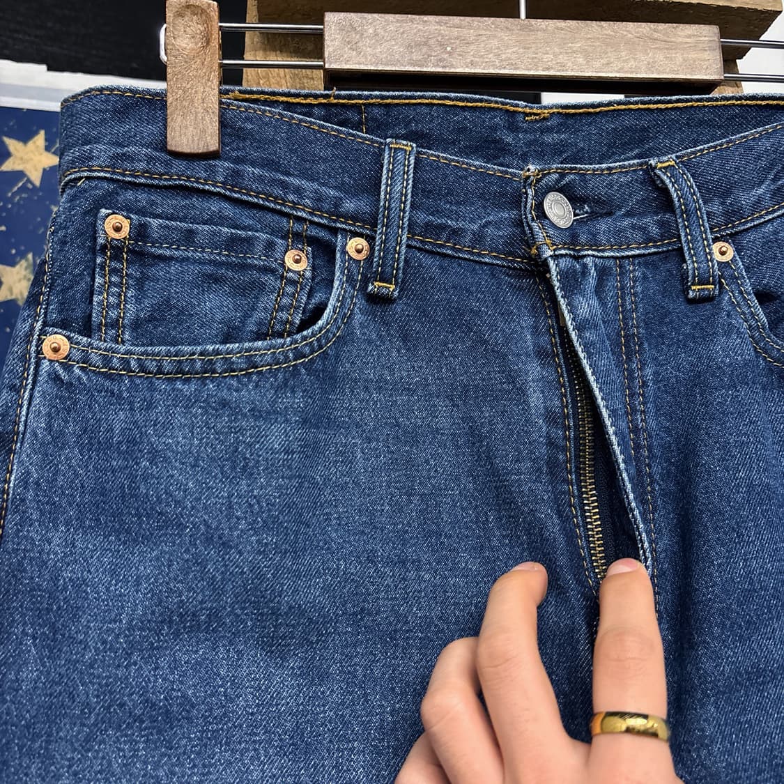 리바이스 555 릴렉스 스트레이트 빈티지 워싱 데님팬츠 N1234 상품이미지5