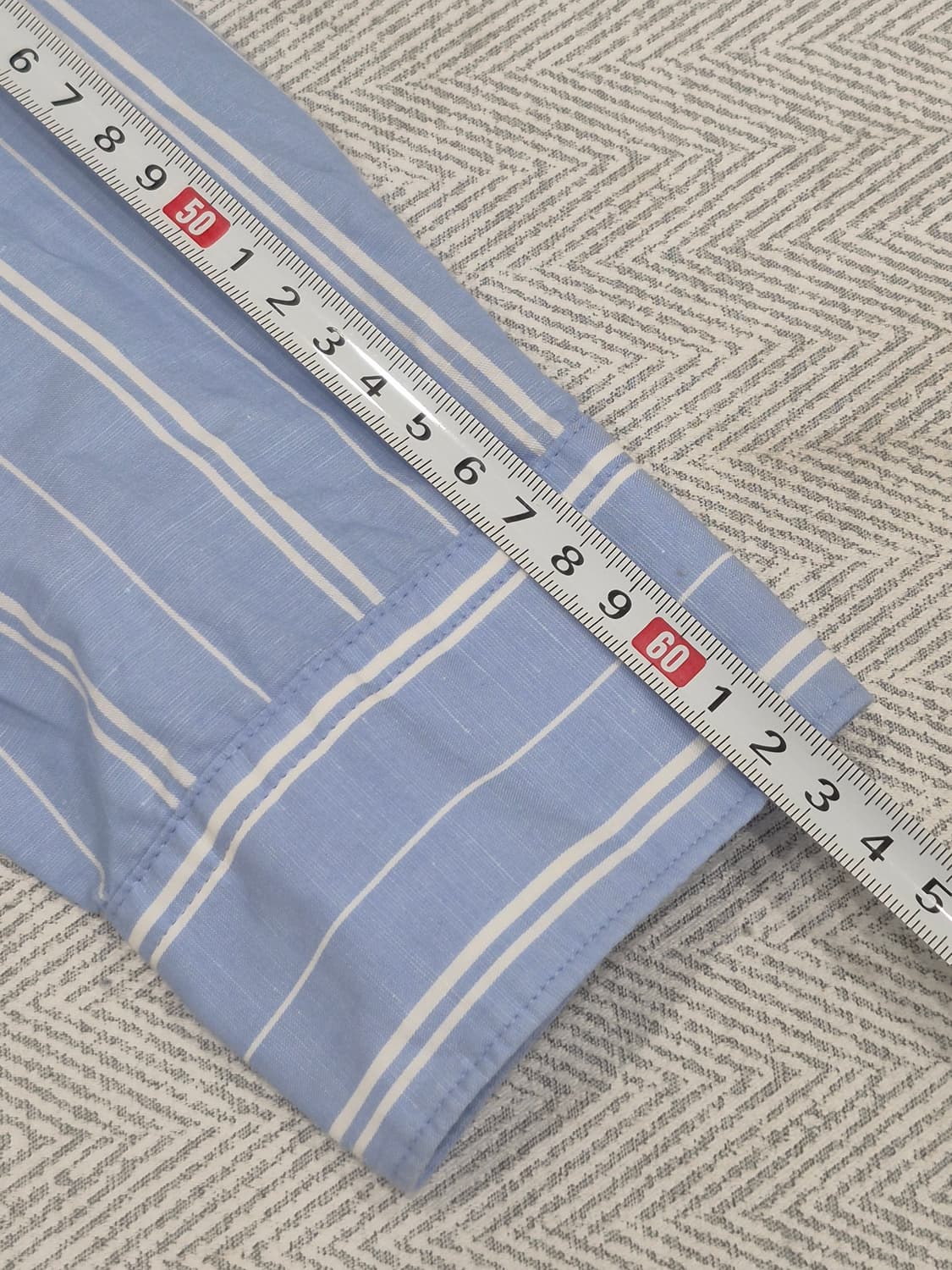 빈폴 스트라이프 헨리넥 셔츠 남성 100 블루 상품이미지6