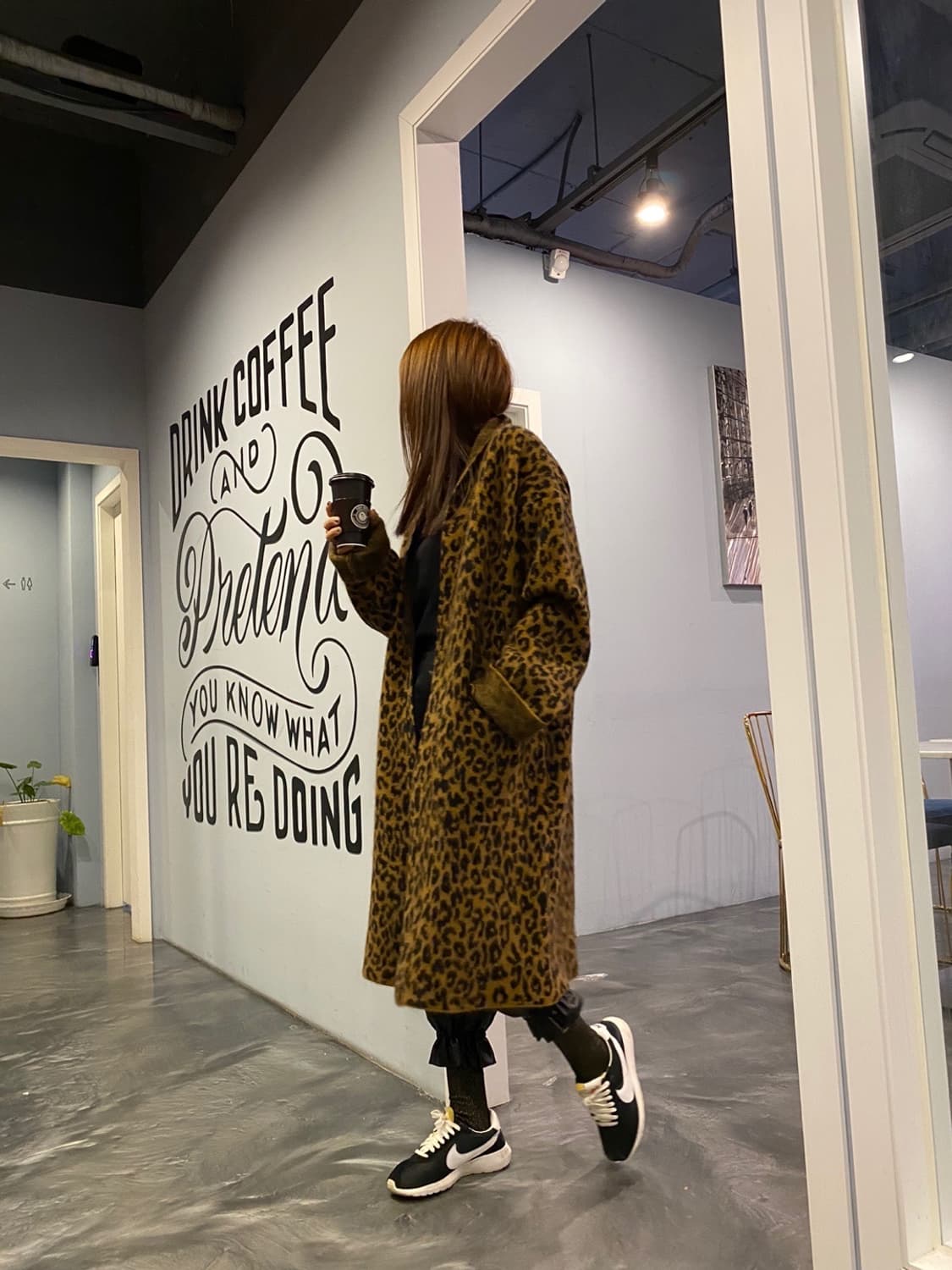 Number Project 넘버 프로젝트 레오파드 호피 니트 코트 상품이미지7