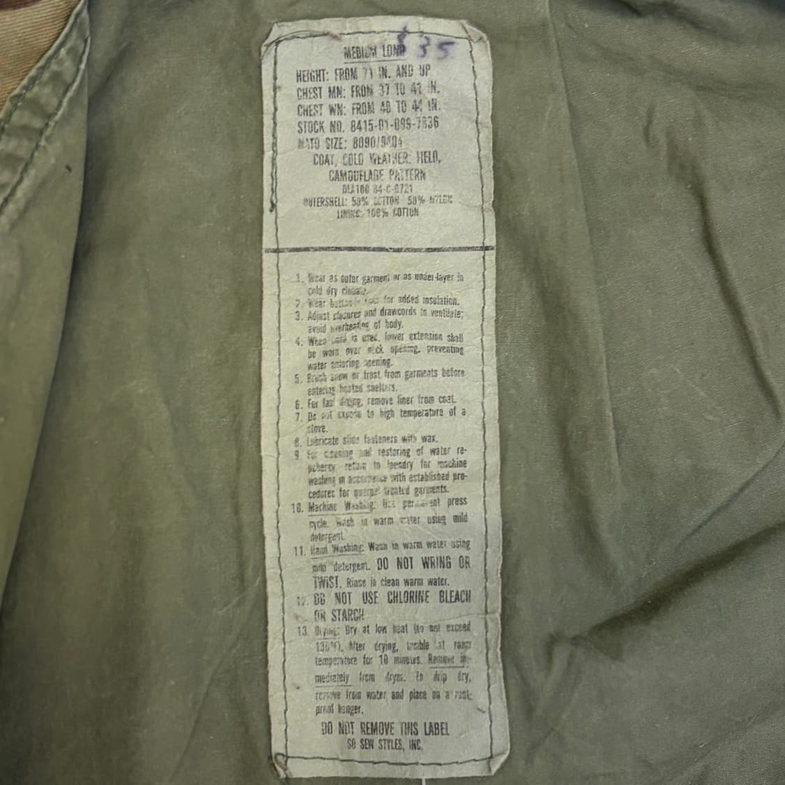 90s USA 미군 밀리터리 우드랜드 카모 M65 필드자켓 야 상품이미지4