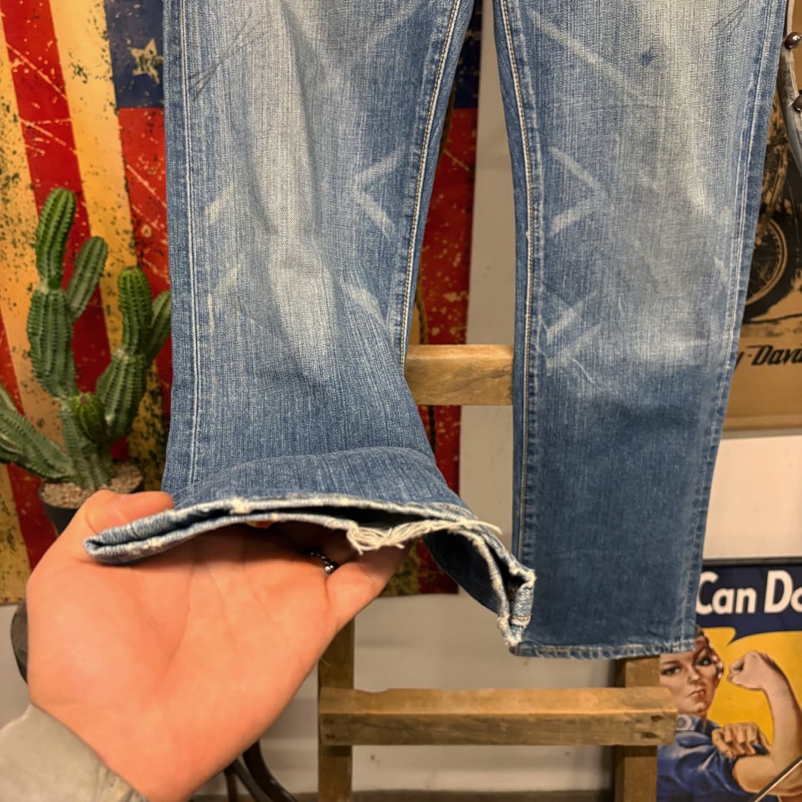 00s 리바이스 501 클래식 스트레이트 빈티지 워싱 데님팬츠 N388 상품이미지4