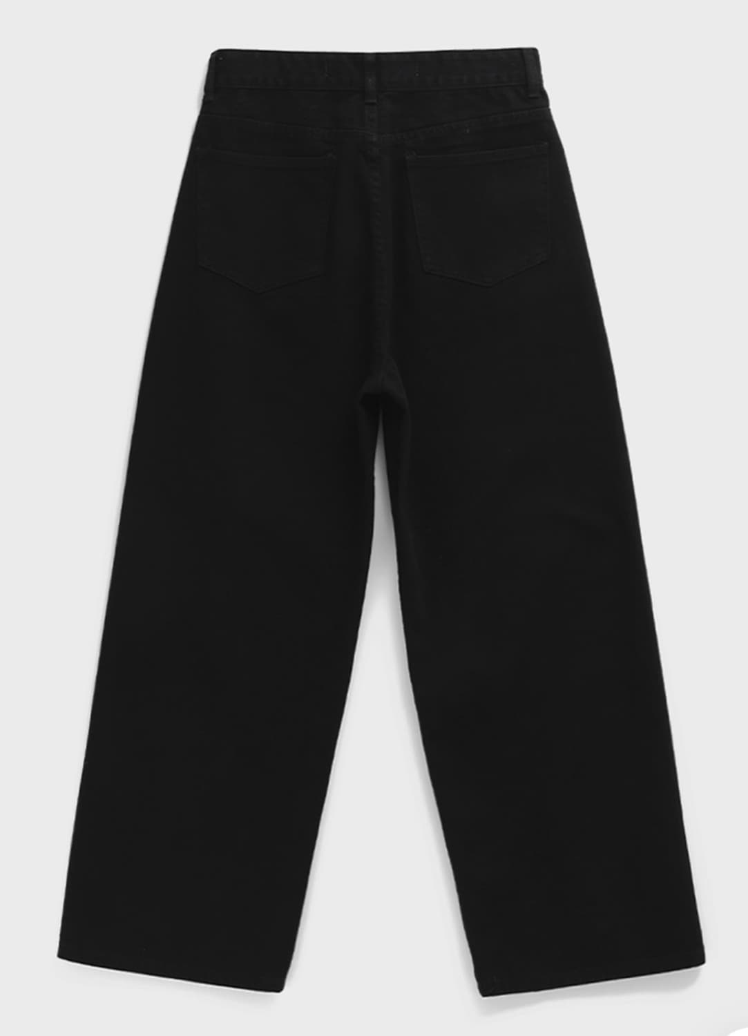 블랙업 솔드 와이드 코튼팬츠 블랙 M 상품이미지3