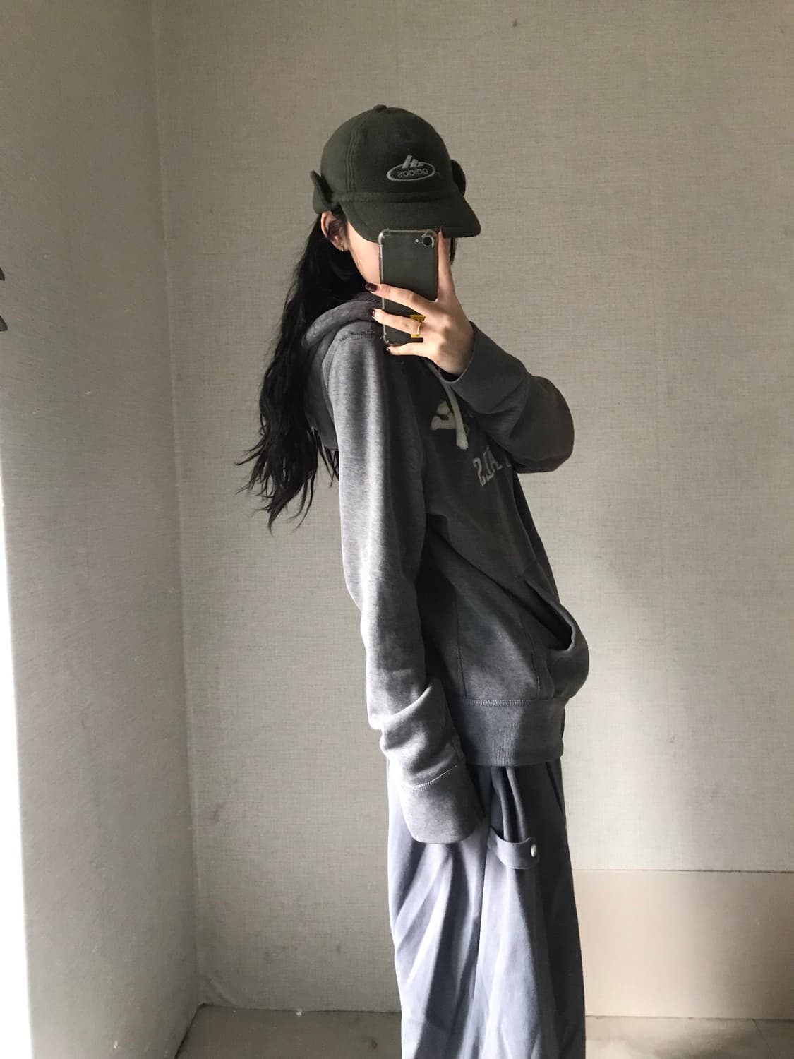 아베크롬비 그레이 오버핏 후드집업 상품이미지4