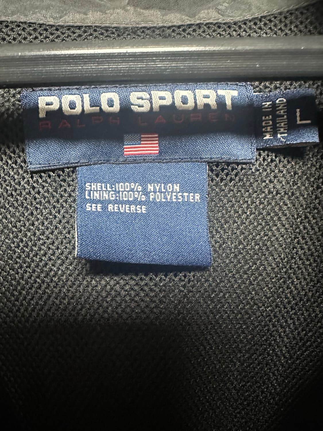 no.179 폴로 스포츠 나일론 블랙 바람막이xxl 상품이미지4