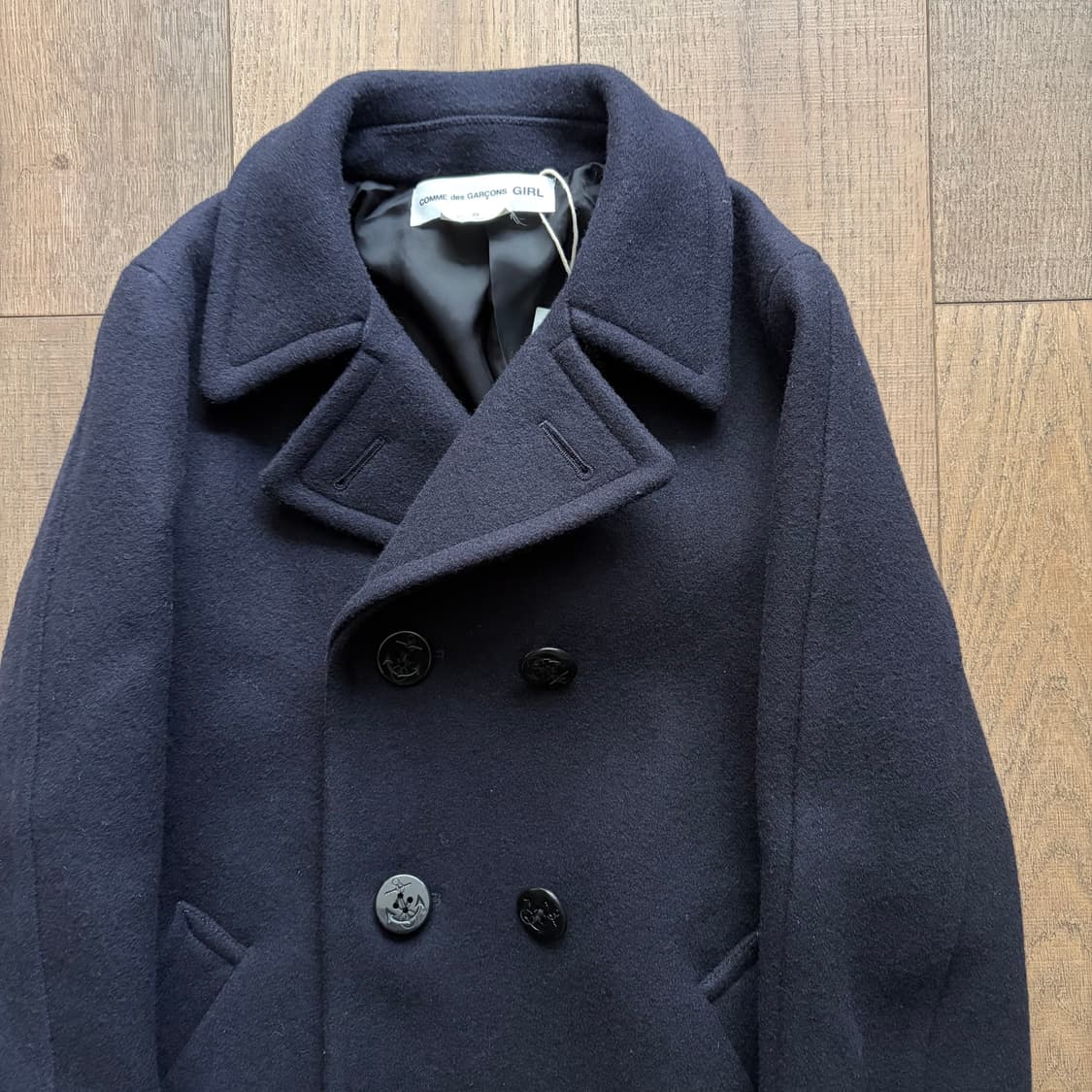 Marine Engraving Button Heavy Wool Coat 상품이미지6