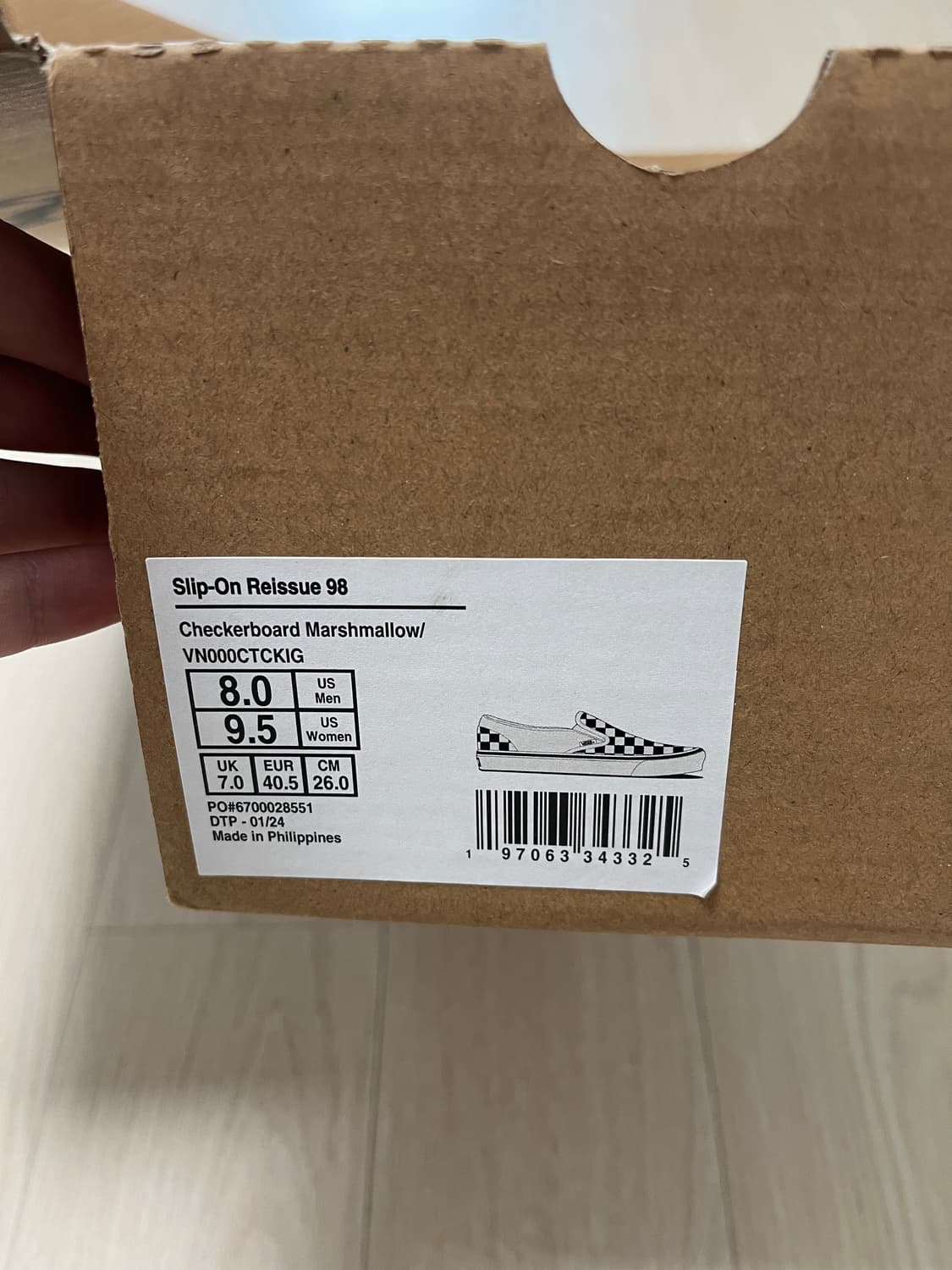 반스 체커보드 260 새상품 상품이미지3