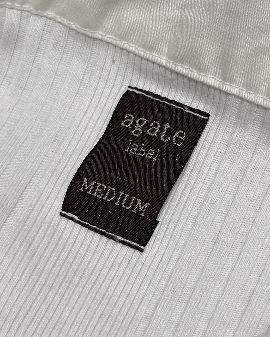 {Agate Label} Ribbed Eyelet Moto Jacket  상품이미지8