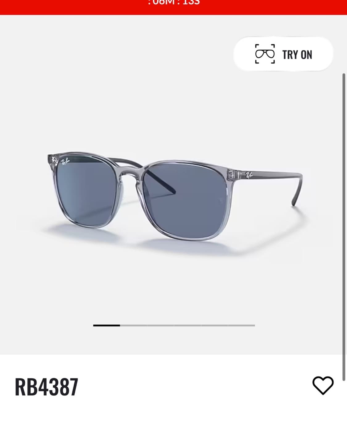 레이벤 선글라스 rb4387 블루 상품이미지1