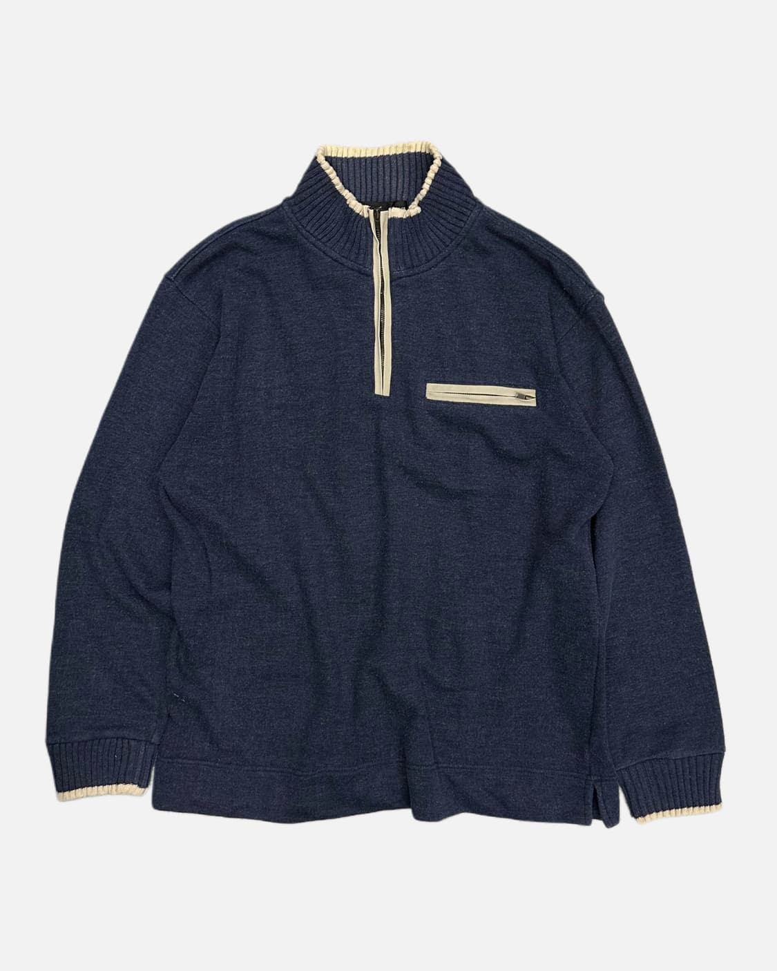navy half zip-up t-shirt 상품이미지2