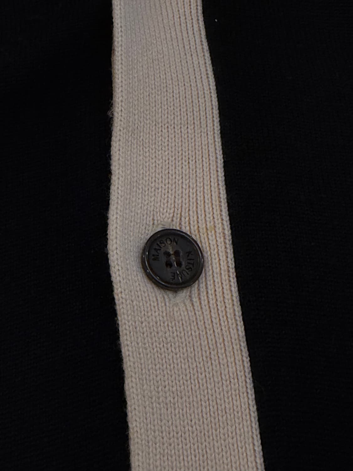 메종키츠네 베이비폭스 울 가디건 블랙 상품이미지3