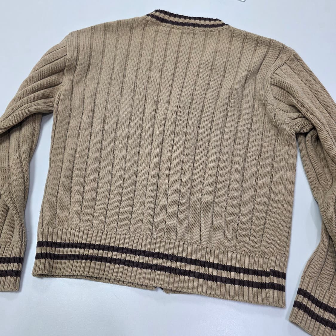 빈티지)브라운 라떼갸루 로맨틱 모리걸 니트가디건 상품이미지3