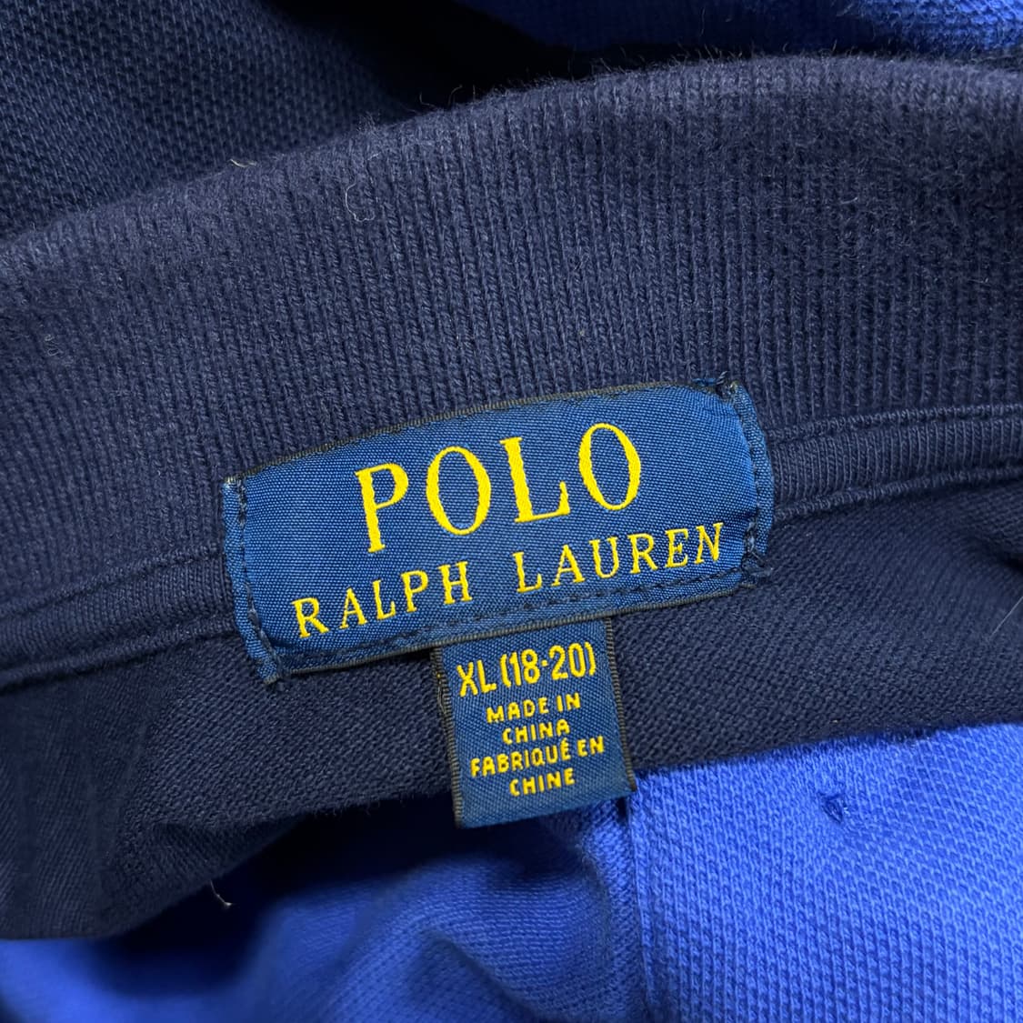폴로 빅포니 치프키프 네이비 블루 배색 자수 럭비티 롱슬리브 키즈 XL 상품이미지9