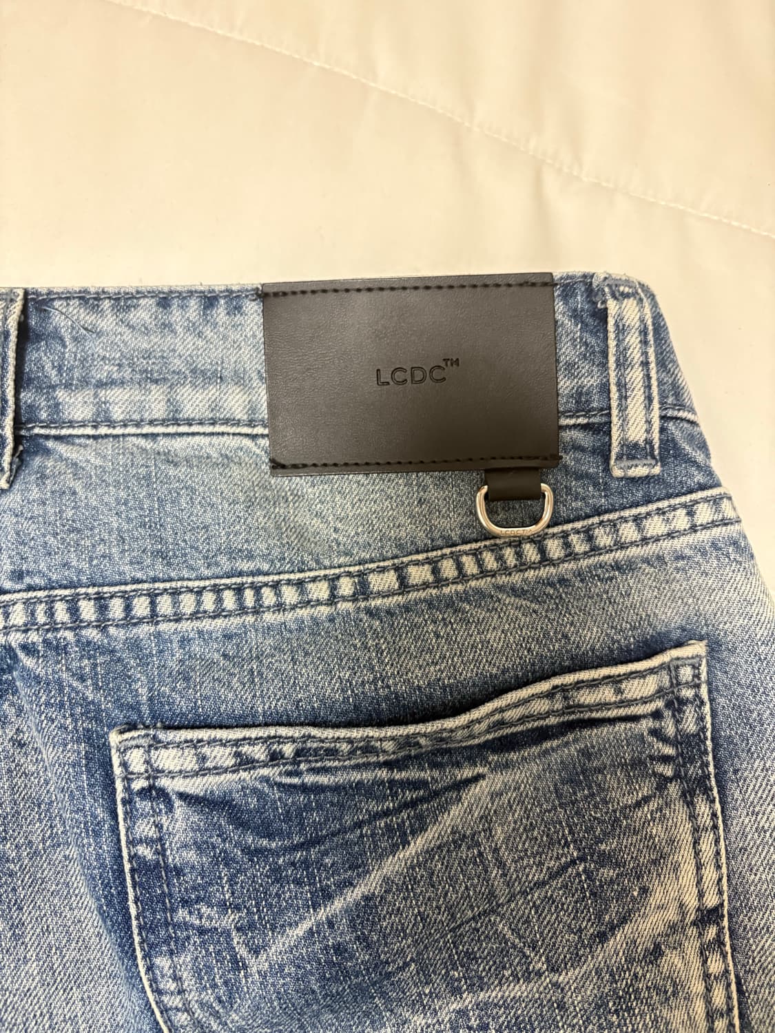 LCDC 와이드 레그 워시드 데님 팬츠 블루 SS 상품이미지3