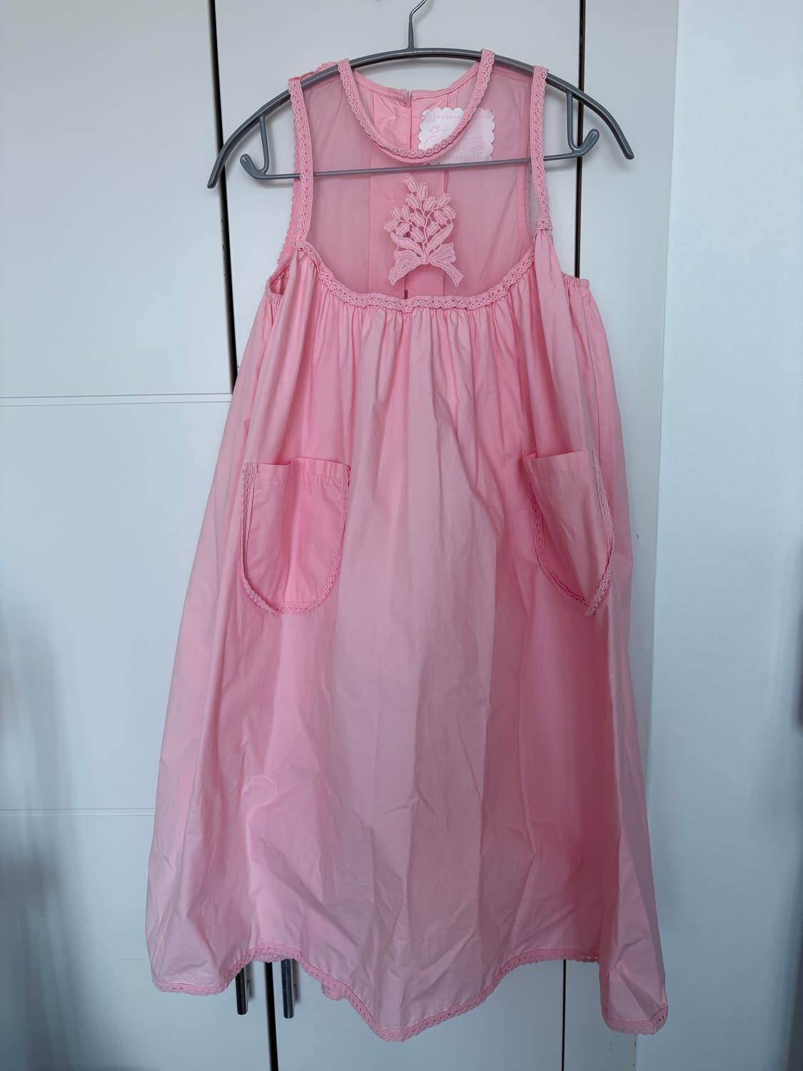 프레클 needlepoint midi dress in pink 상품이미지2