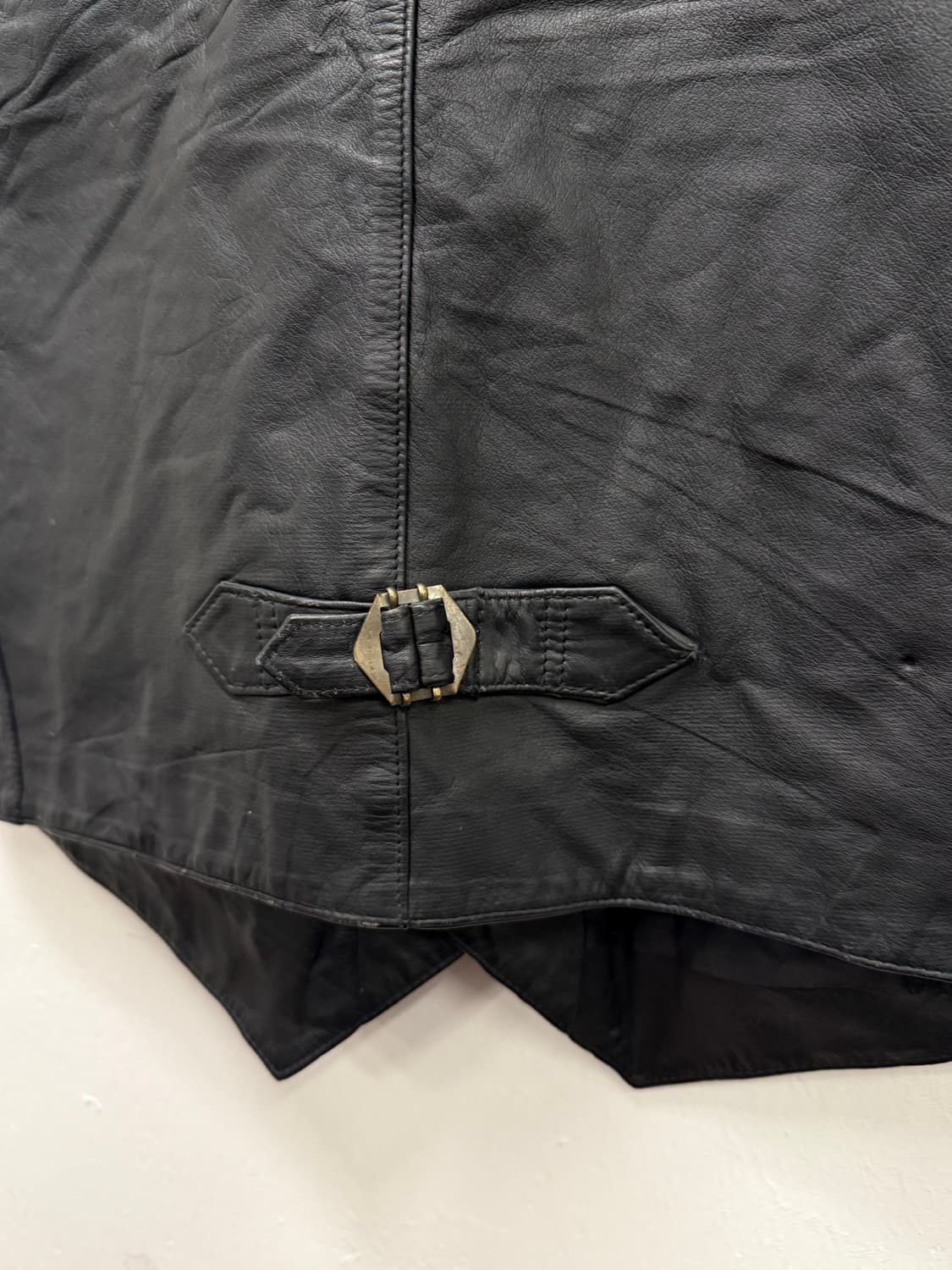 66) Old UNIQLO Leather Western Vest 상품이미지5