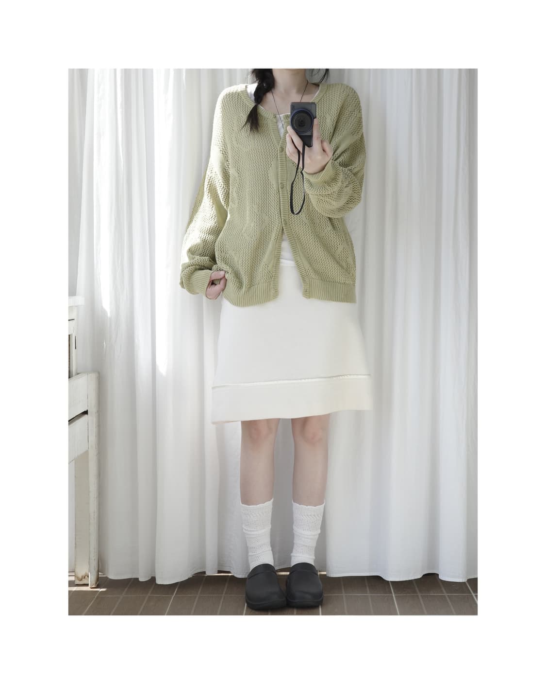 Keitto light green cardigan 상품이미지1