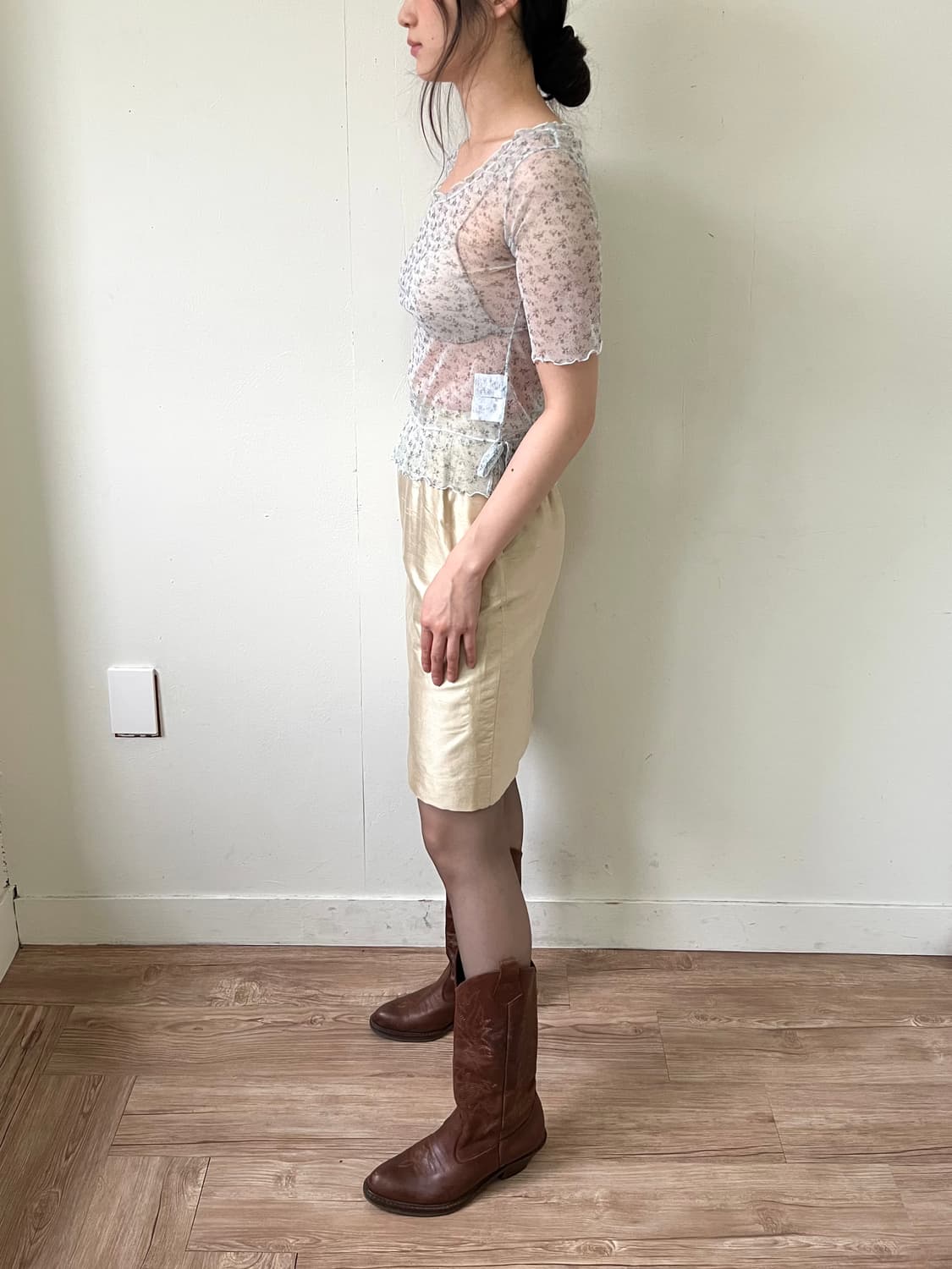 YSL 베이직 실크 스커트 상품이미지8