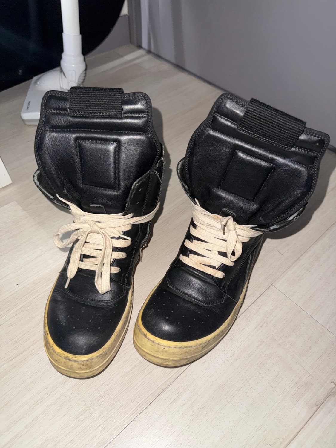 릭오웬스 지오바스켓 37 검검흰 상품이미지1