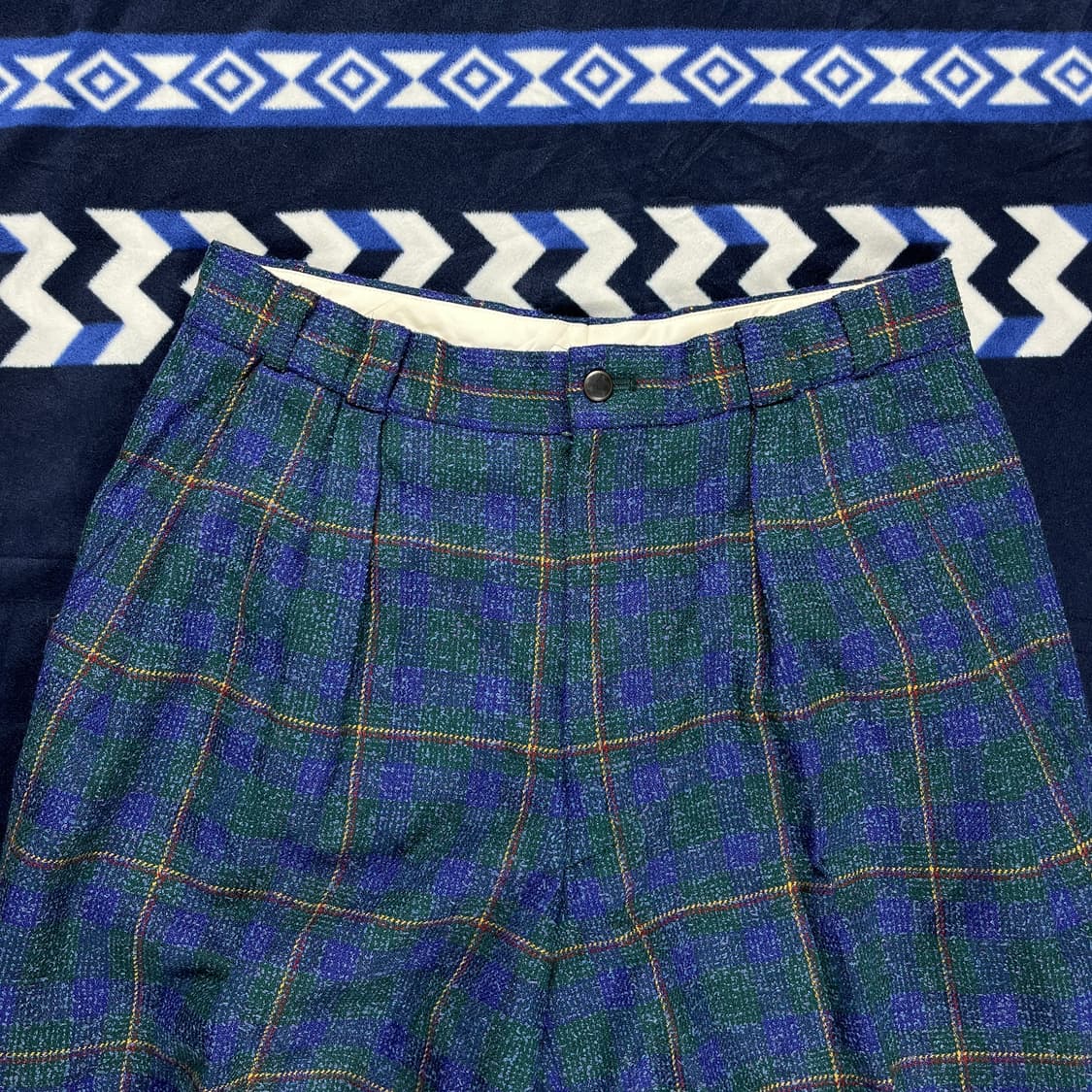 90s barassi 빈티지 체크 플리츠팬츠 (실측확인) 상품이미지2