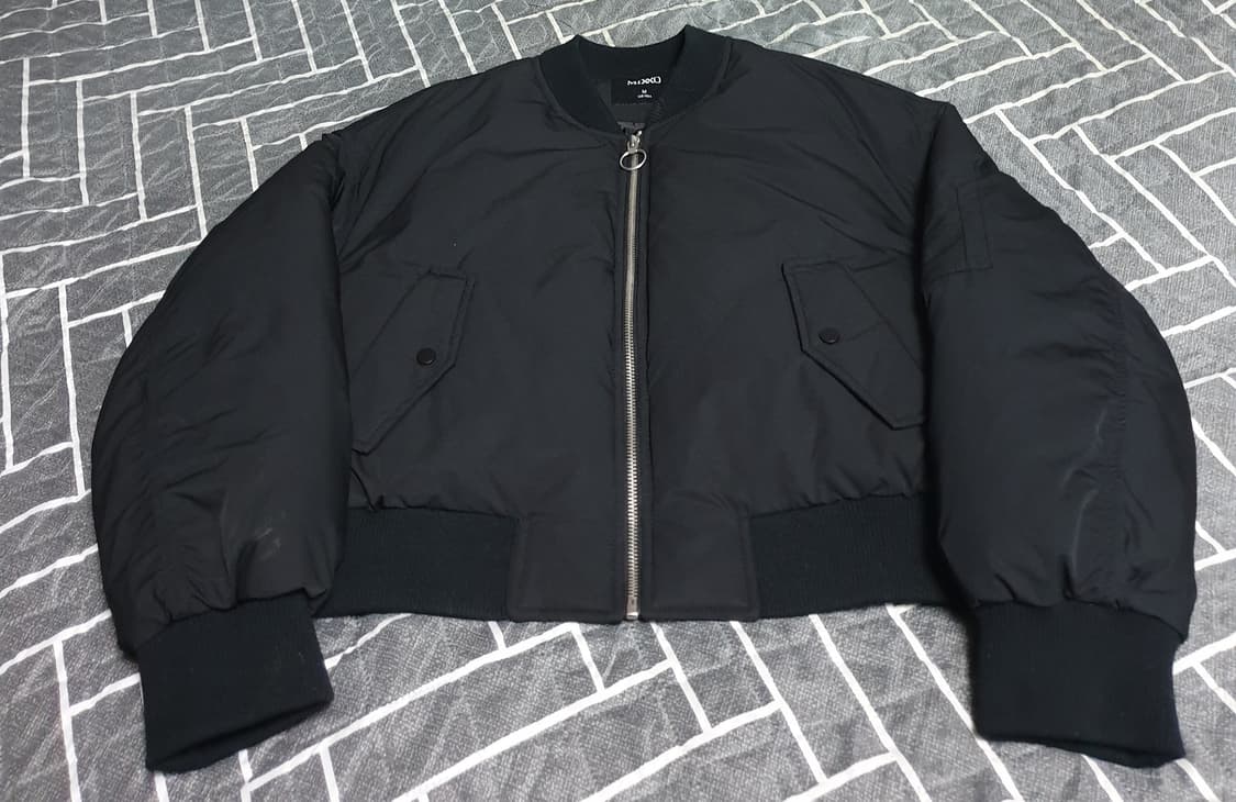 미쏘 크롭 항공 패딩 자켓 블랙 (M) 상품이미지1