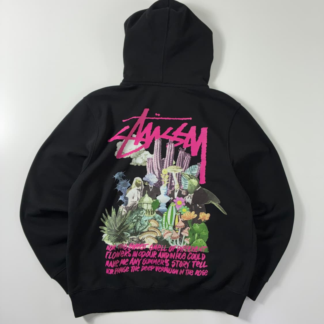 Stussy  스투시 코튼 사이키델릭 블랙 후드티  상품이미지2