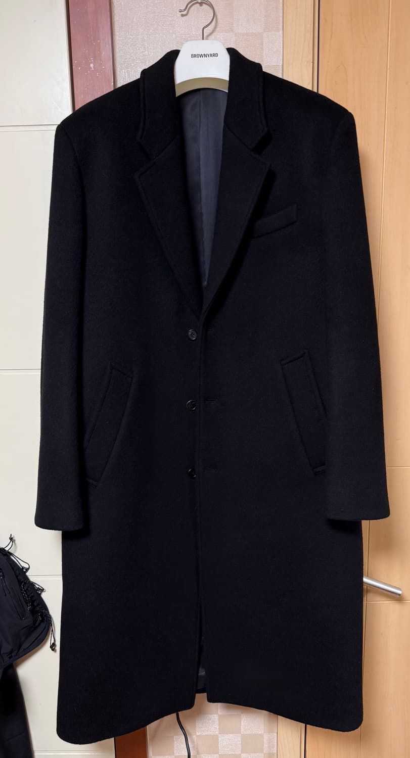 [5] 브라운야드 오버사이즈 체스터 필드 코트 /블랙 상품이미지3