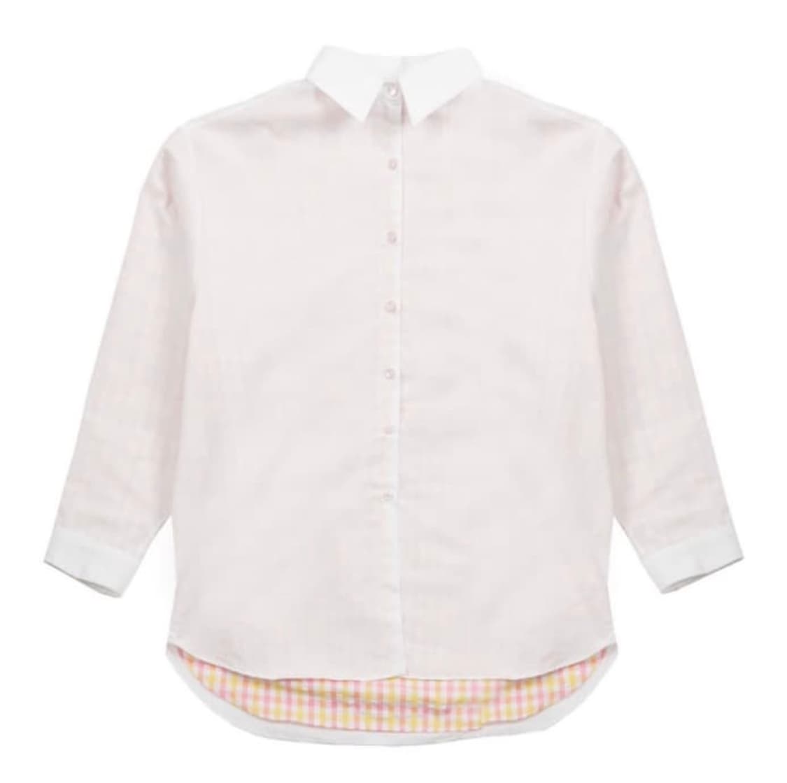 오스하이 체크 레이어드 셔츠 소르베 상품이미지2