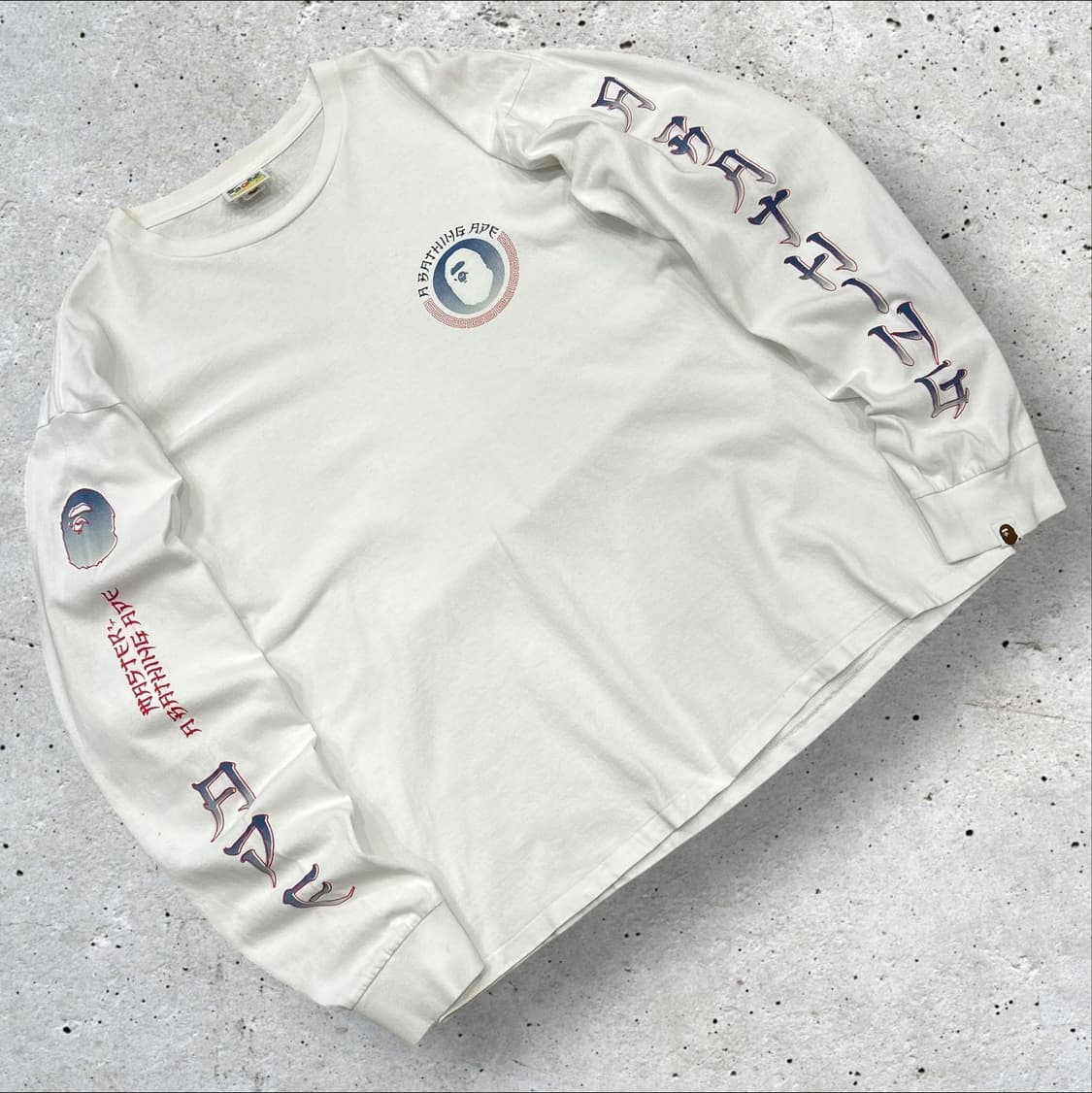 [XL] 베이프 A Bathing Ape 화이트 긴팔 티셔츠 A759 상품이미지1