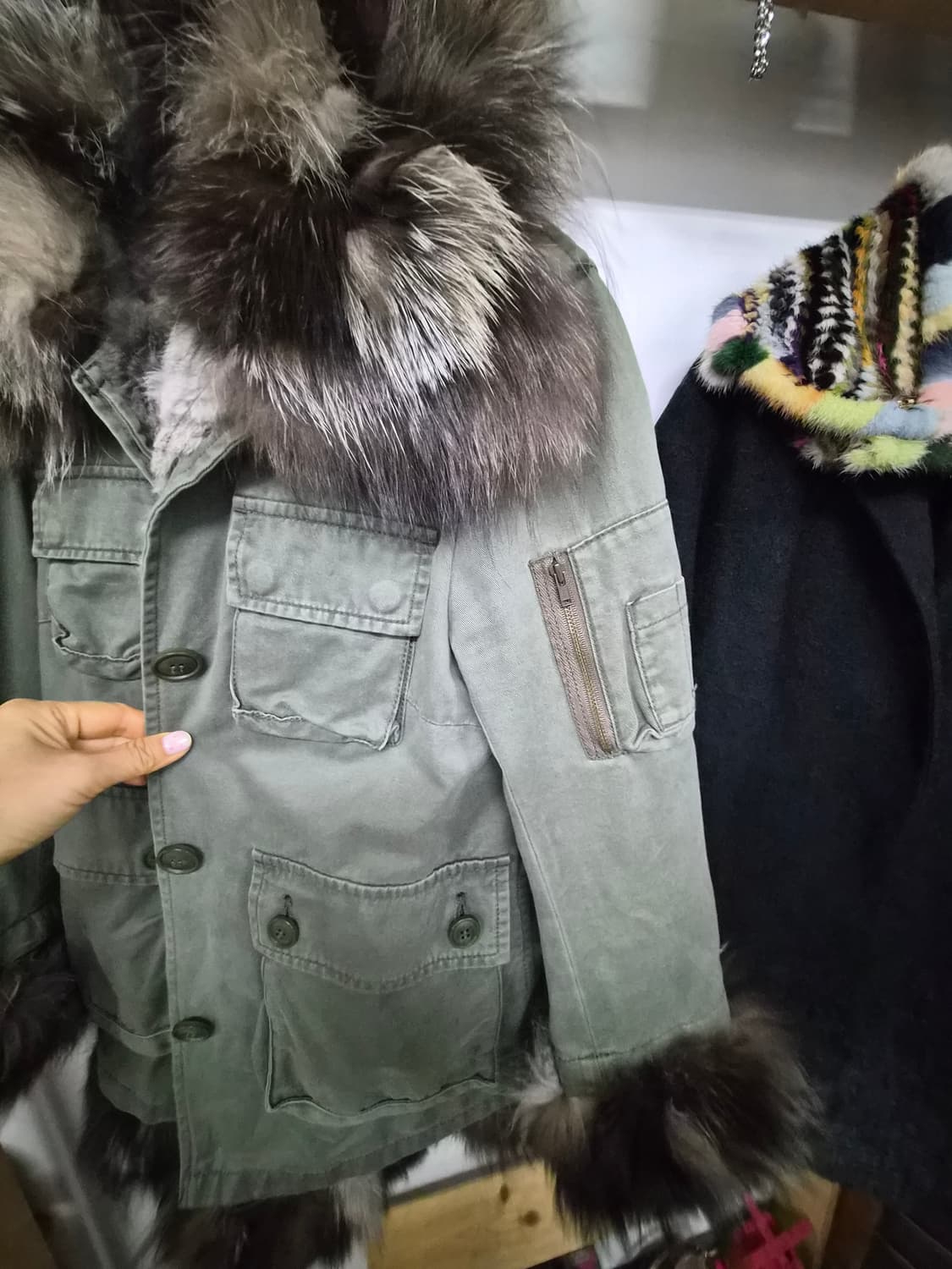 수입 폭스퍼내피 탈부착 야상 상품이미지6