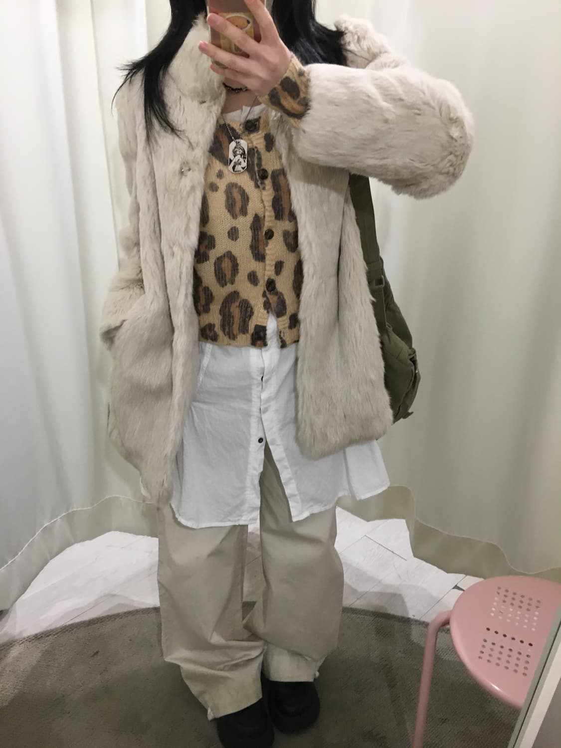 y2k 갸루 leopard cardigan 상품이미지6