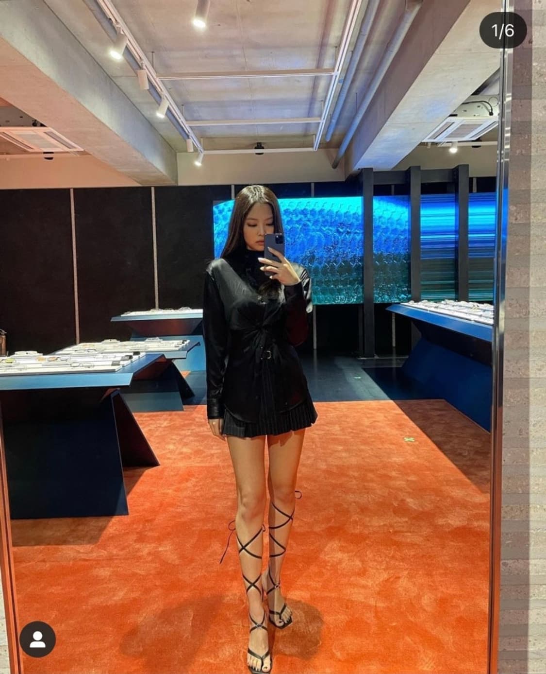 제니 착용 스푸닝 글로니 미니 스커트 s/m 상품이미지3