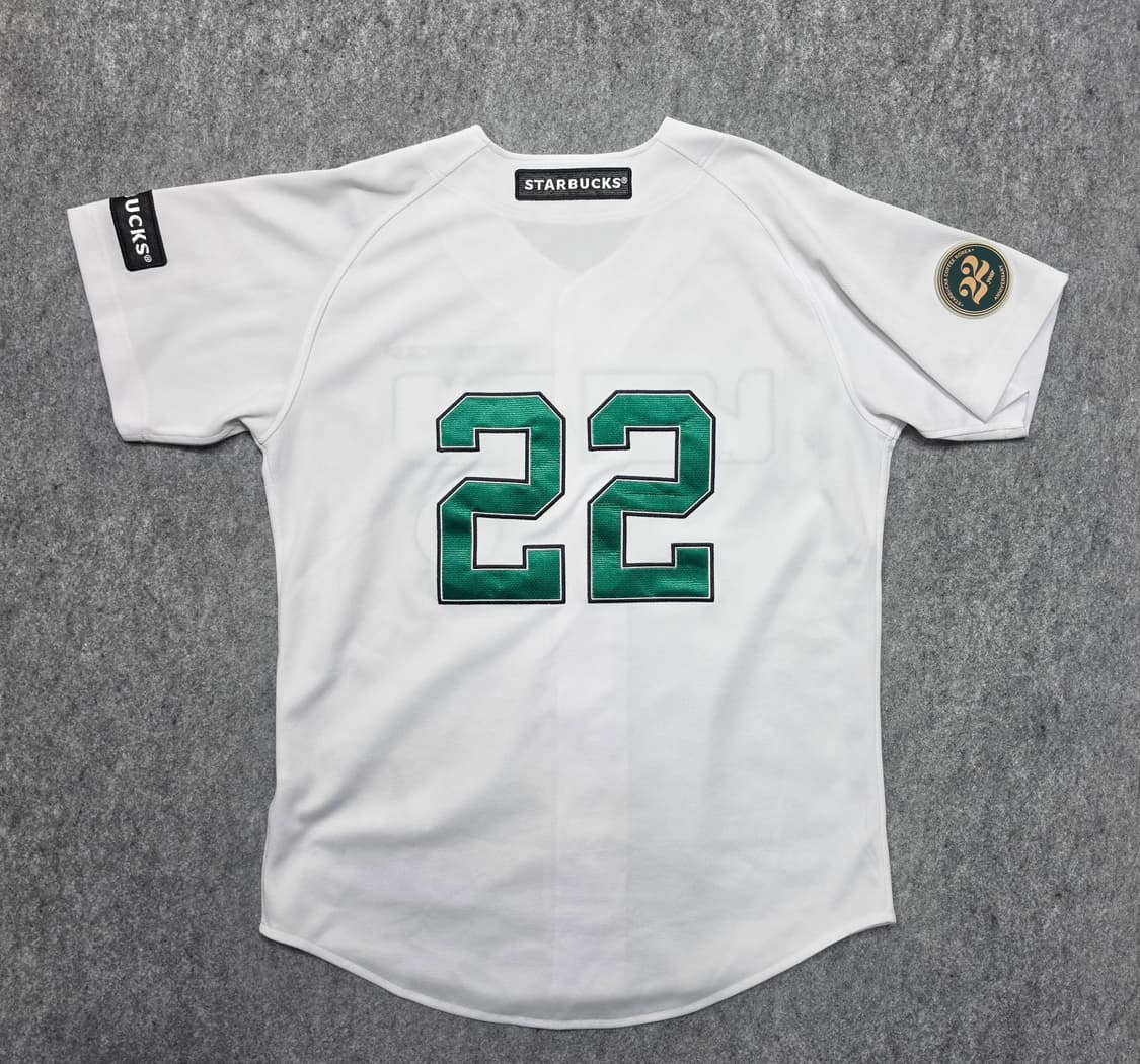SSG 랜더스 x 스타벅스 22주년 한정판 콜라보 야구 유니폼 반팔져지 상품이미지2