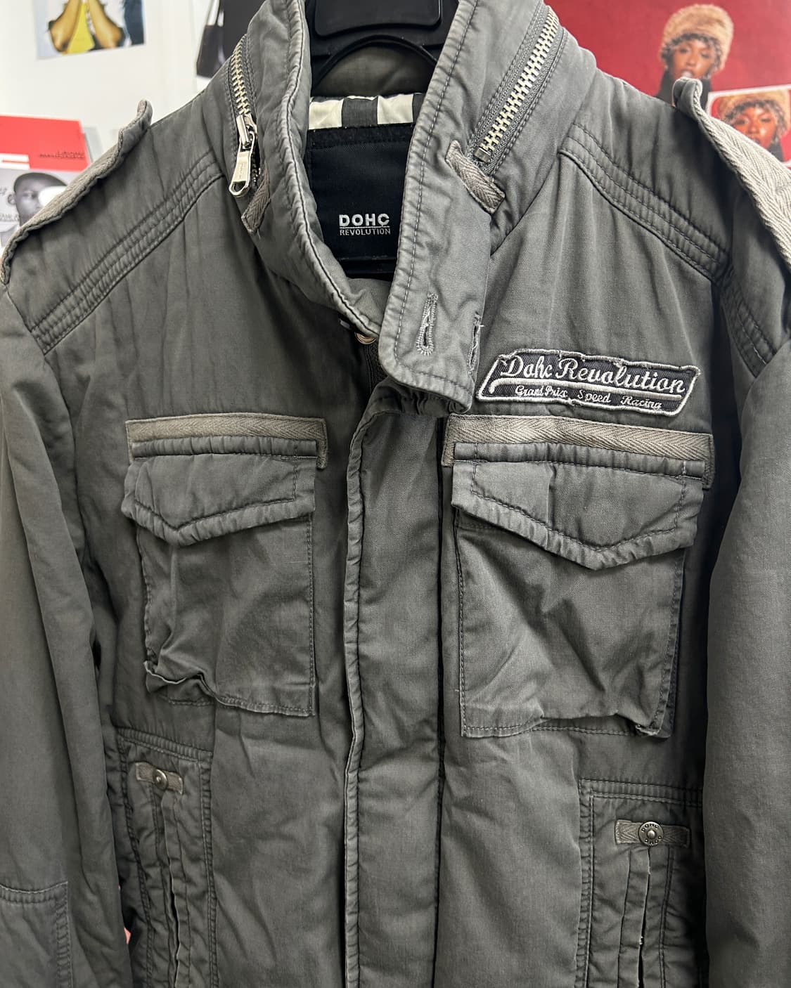 DOHC 도크 빈티지 코튼 블루종 자켓 그레이 상품이미지2