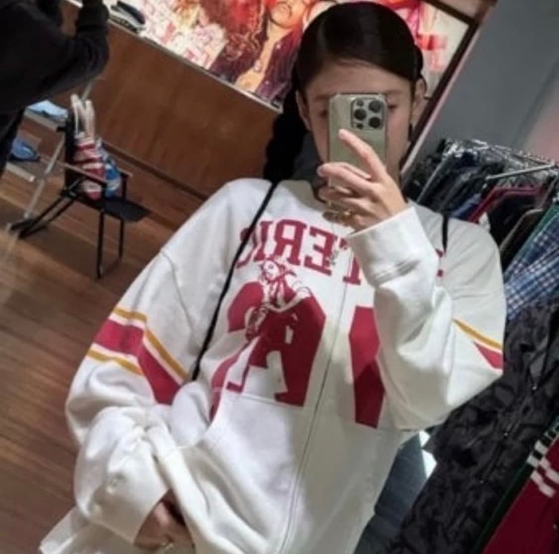 (W) 히스테릭 글래머 히스테릭 76 오버사이즈 점퍼 블랙 상품이미지2