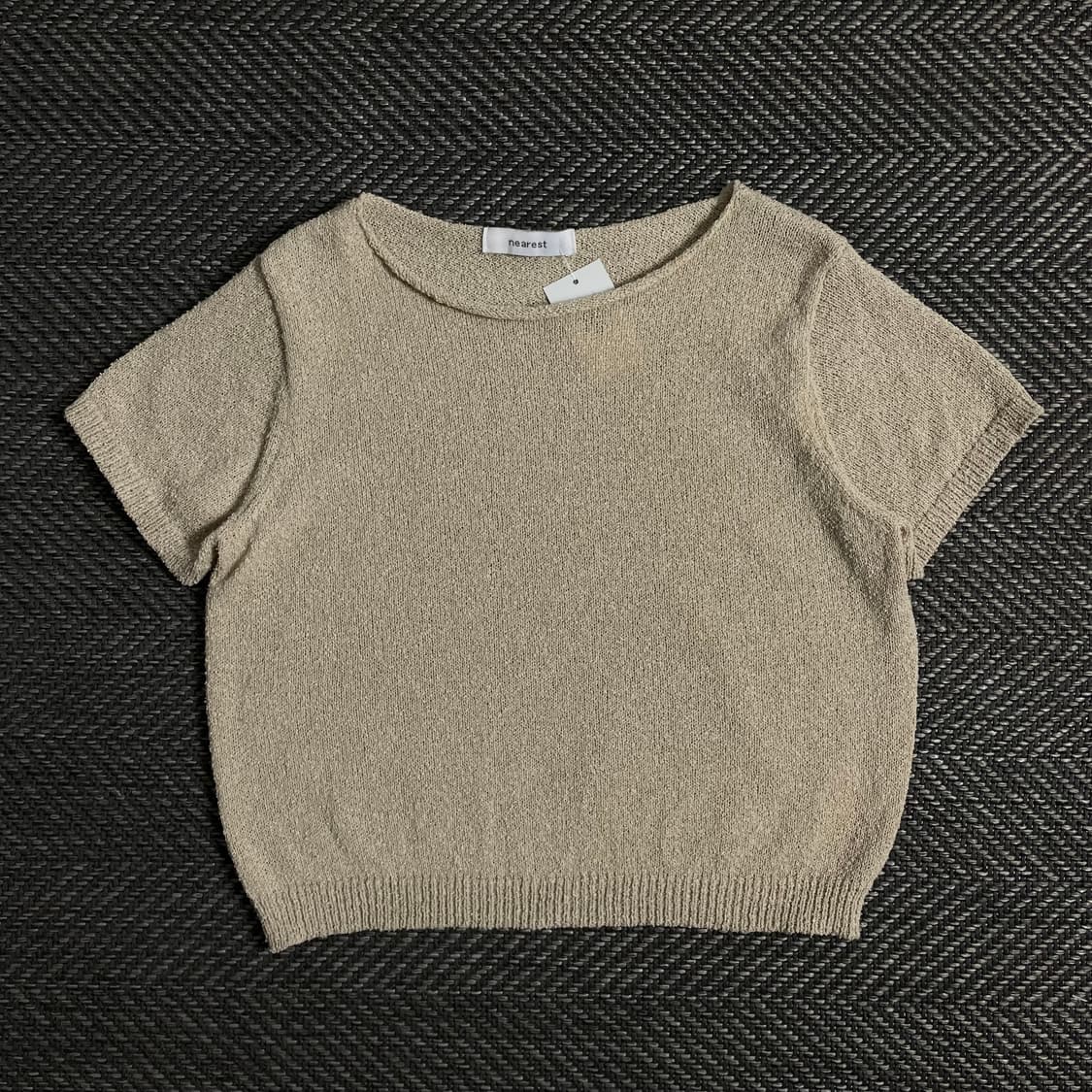 빈티지 우먼스 부클레 크롭 니트o 3683 상품이미지1