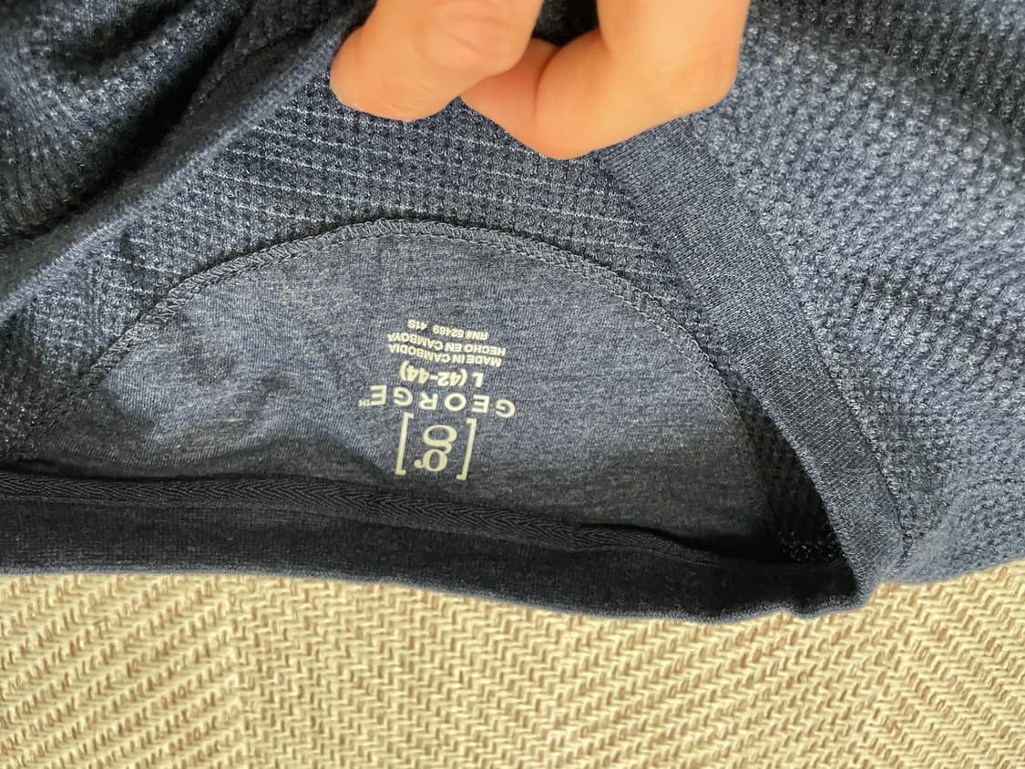 빈티지 헨리넥 와플 네이비 롱슬리브  상품이미지5