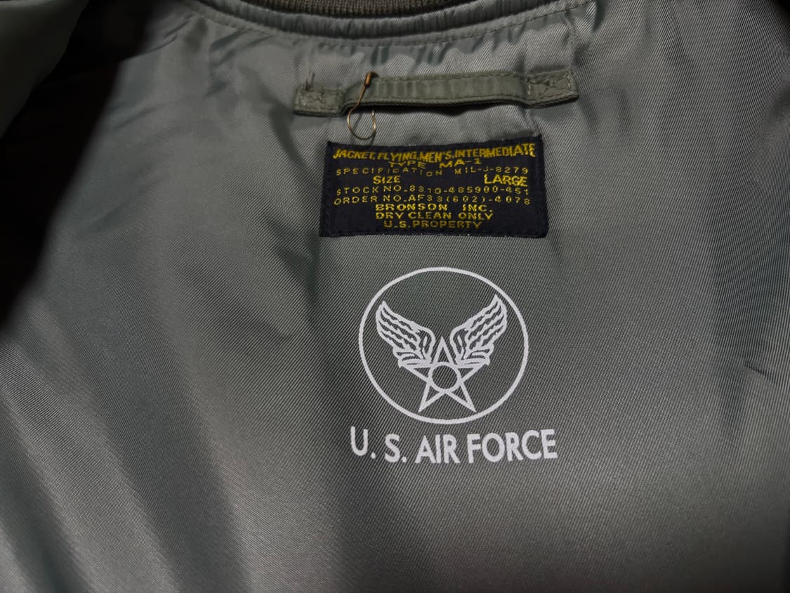 브론슨 중판 MA-1 L사이즈 상품이미지3