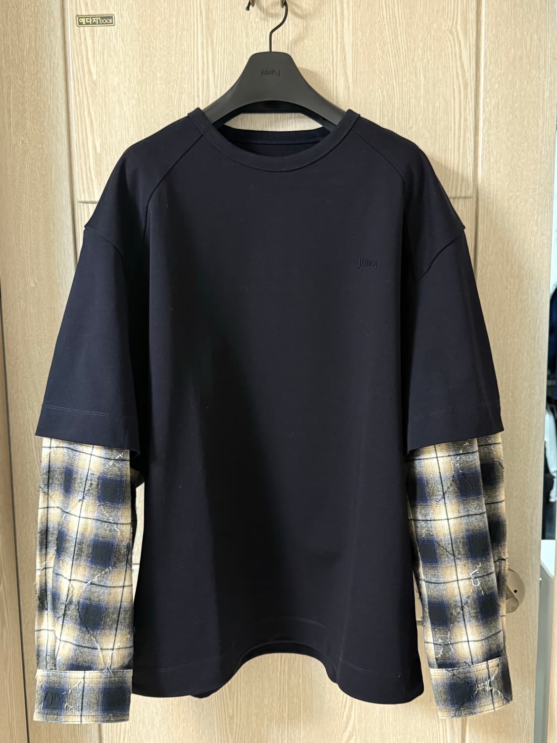 준지 아가일 셔츠 레이어드 롱슬리브 m 상품이미지1