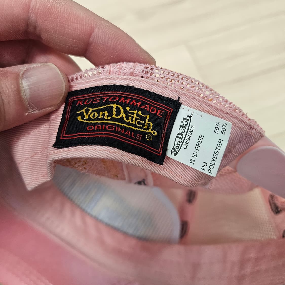 본더치 글로시 핑크 메쉬 볼캡 Free 상품이미지7