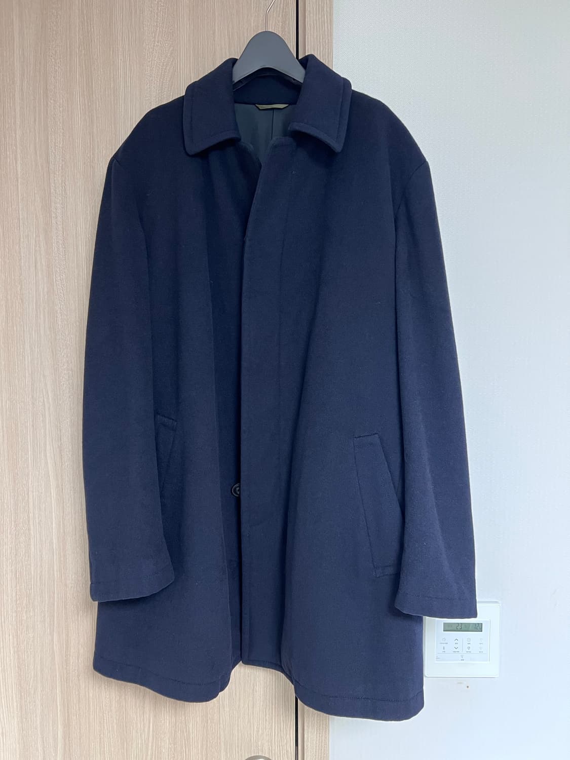 일본제 울 코트 네이비 상품이미지1