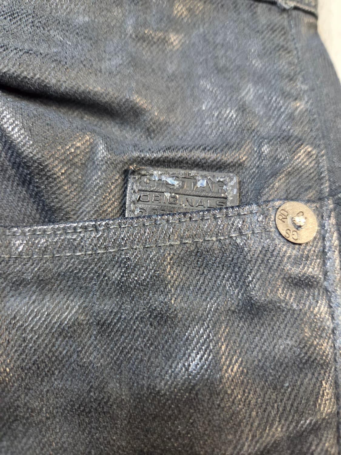 G-Star Raw 블랙 코팅 데님 팬츠(W30/L32)디피용 상품이미지4