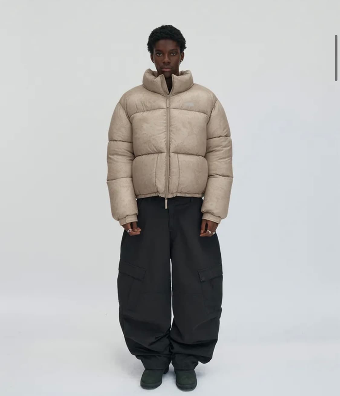 SUADE SHORT PUFFER JACKET [BEIGE] 상품이미지7