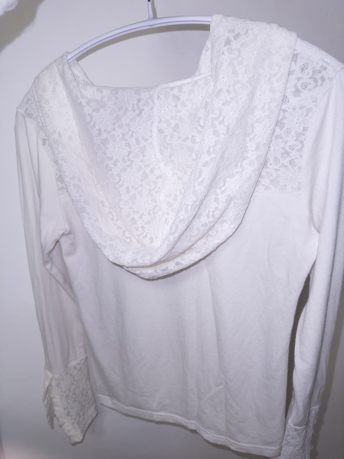 페이즈드Button lace hoodie top long ver. - w 상품이미지4