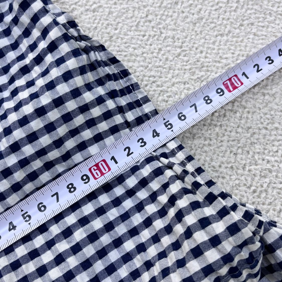 L 갭 깅엄 체크 패턴 반팔 셔츠 0415E 상품이미지5