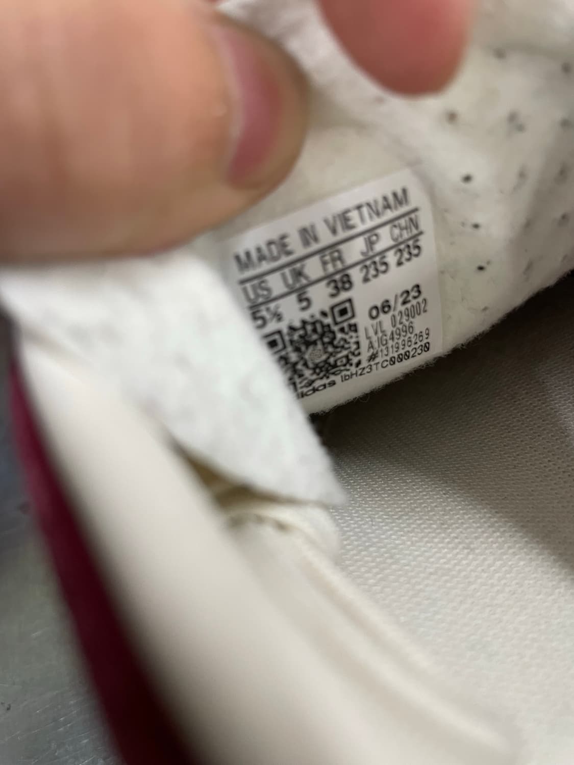 아디다스 가젤 인도어 버건디 235 상품이미지7