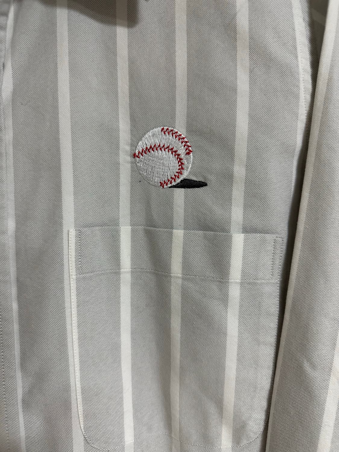 [정품] 톰브라운 베이스볼 자수 스트라이프 옥스퍼드 셔츠 (1사이즈) 상품이미지2