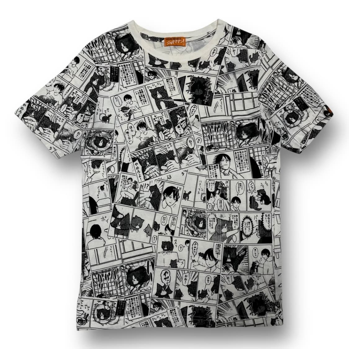 코코이케 츠요시와 고양이 냥! 프린트 빈티지 티셔츠 상품이미지2