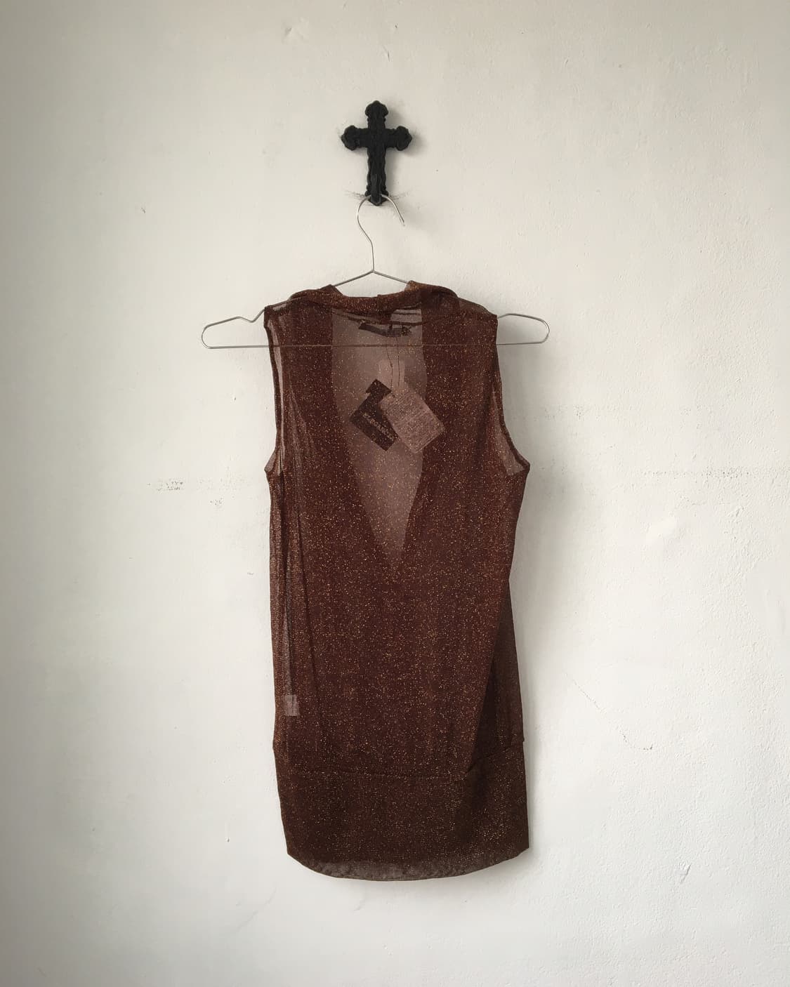 Glitter point drape sleeveless 상품이미지2